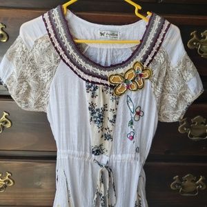 Hippie Boho embroidered sundress